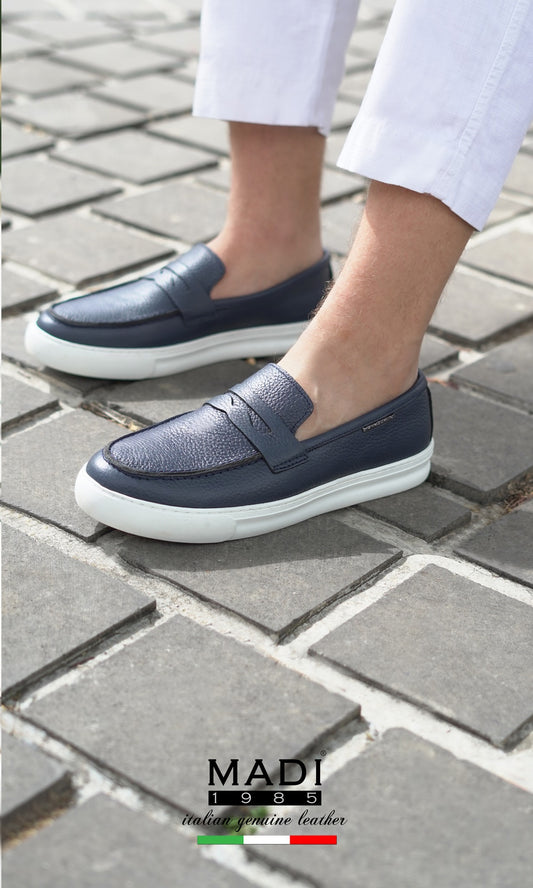 Italiano 703 Navy leather